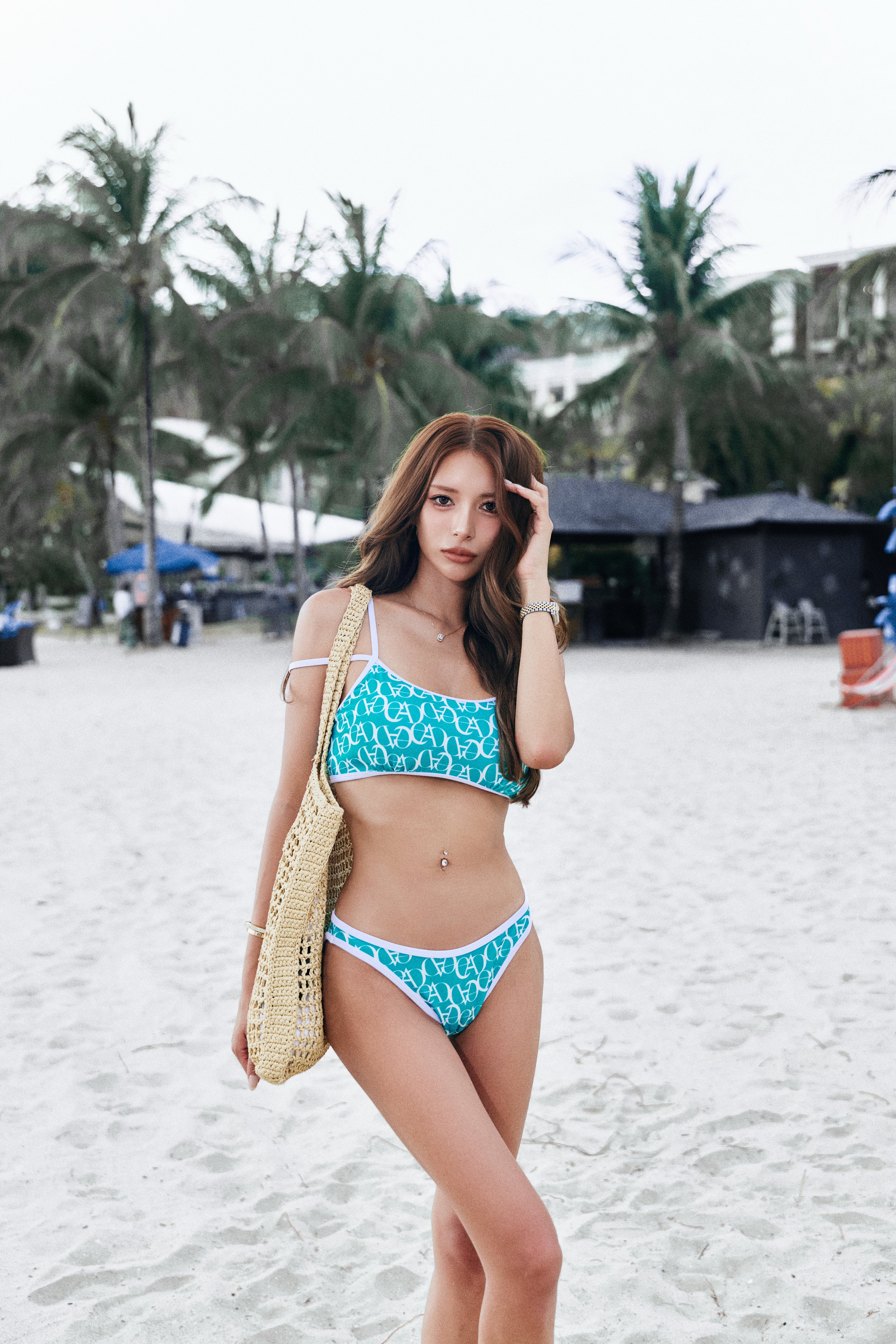 総柄ロゴビキニ