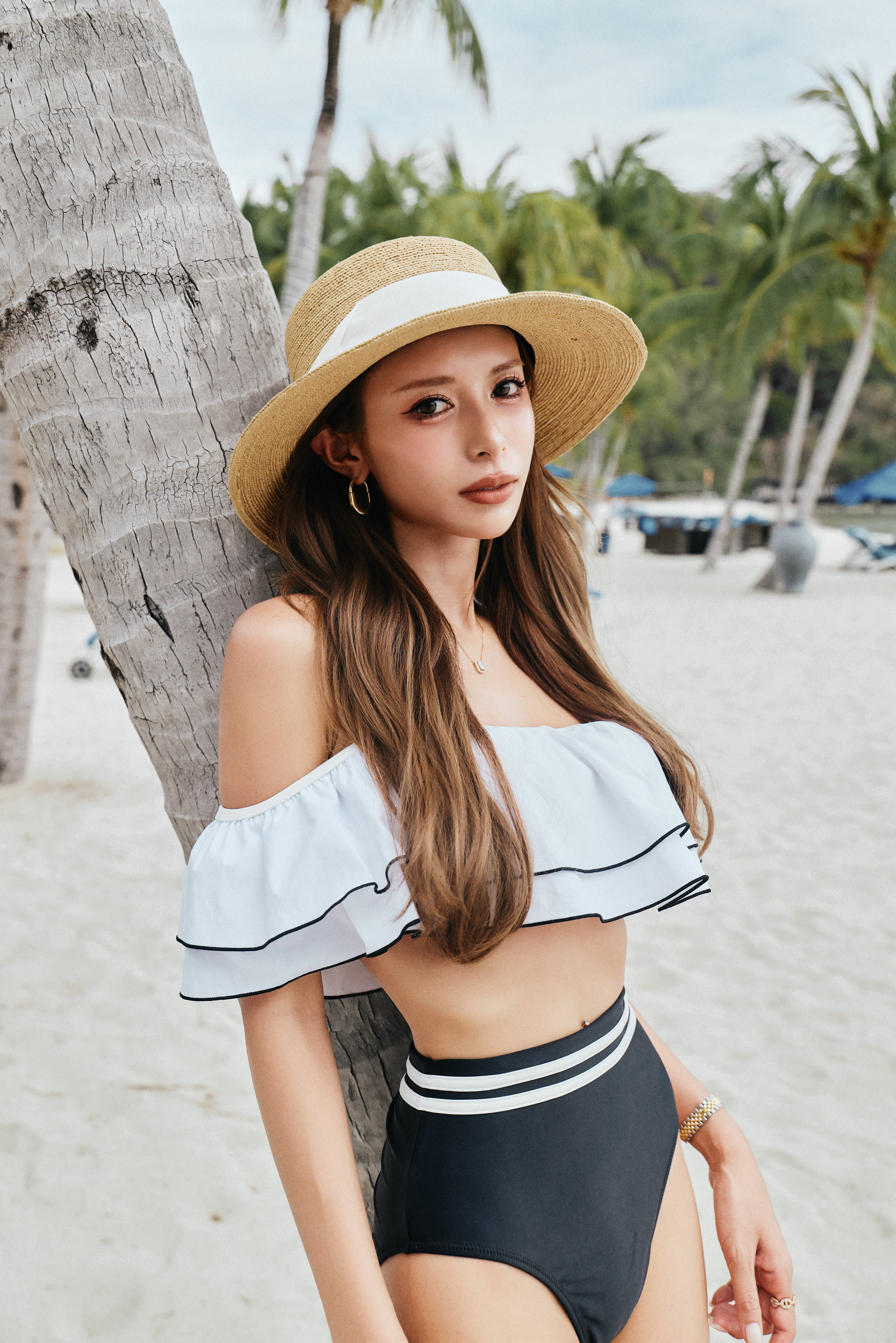 ウエストカバーフリルビキニ