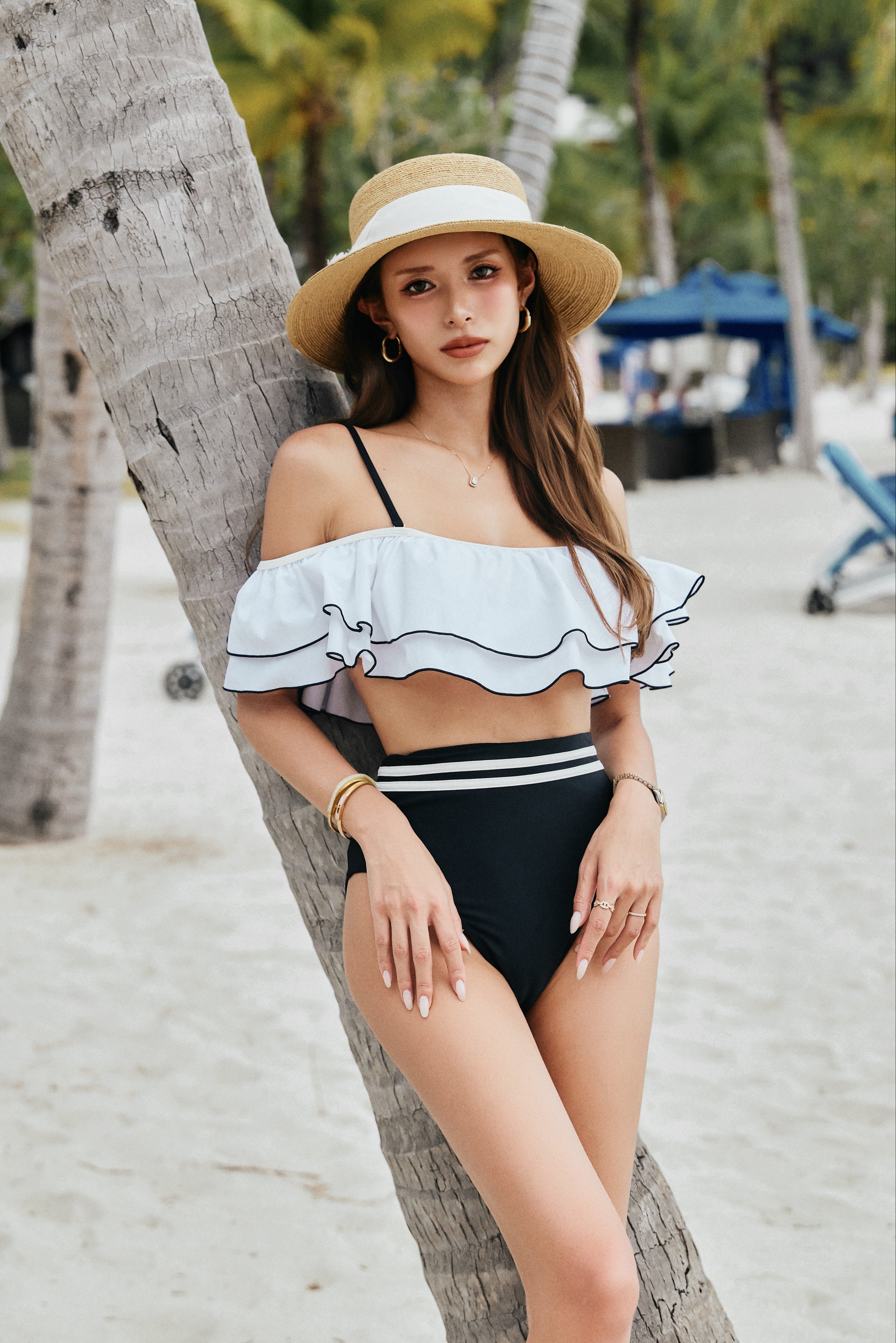 ウエストカバーフリルビキニ