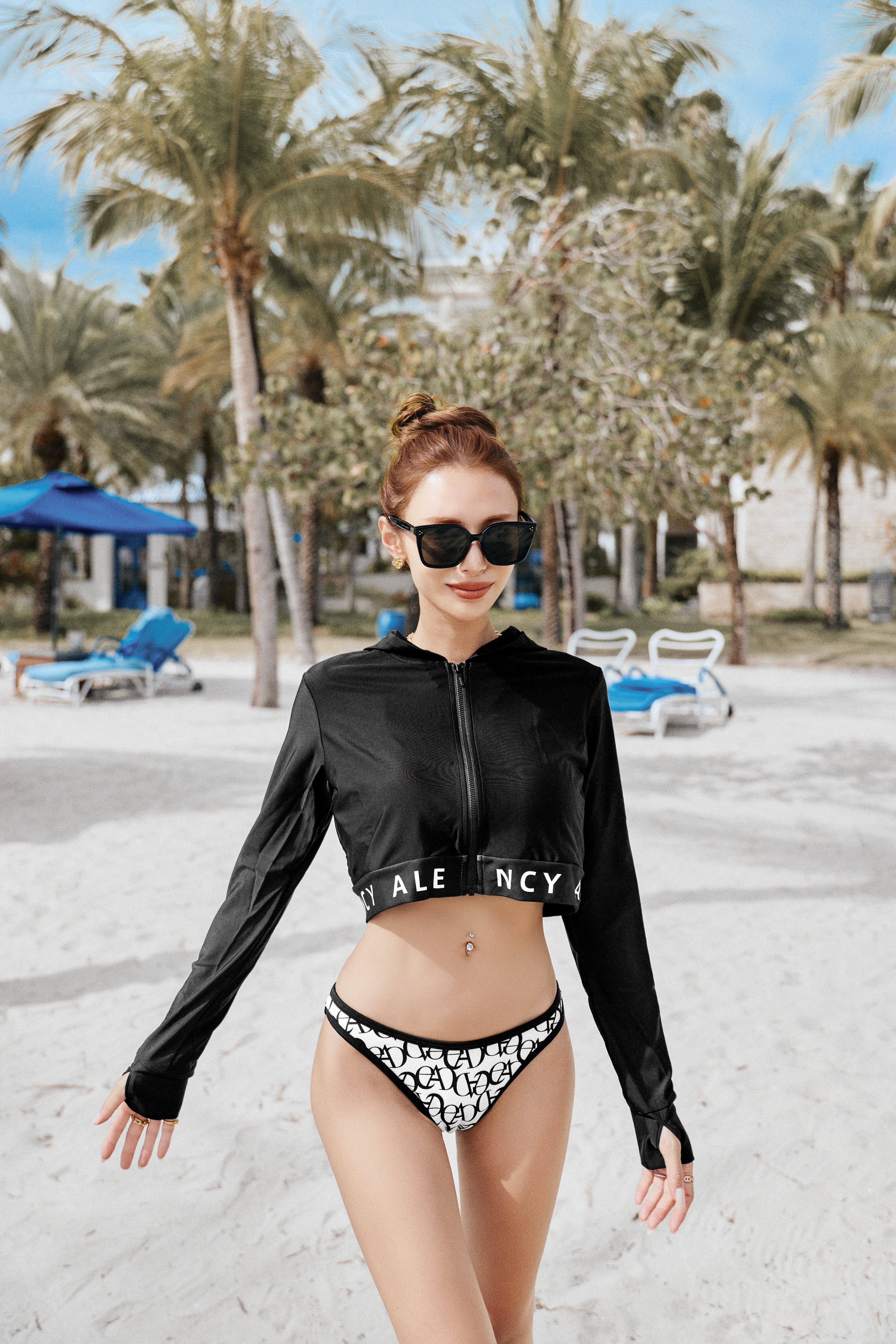 水着・ラッシュガード angelic swimwear black Recommend》ラッシュガード